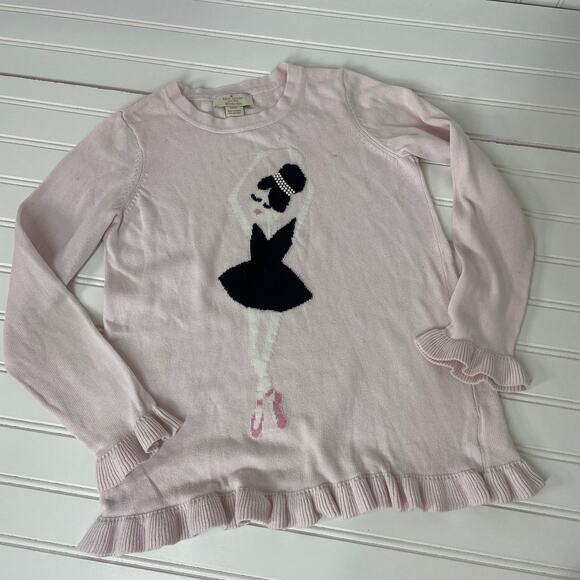 Kate Spade & Lee Ankle Cropped Jeans & Ballerina Crewneck Sweater Girls Set Sz 8 - Picture 2 of 12